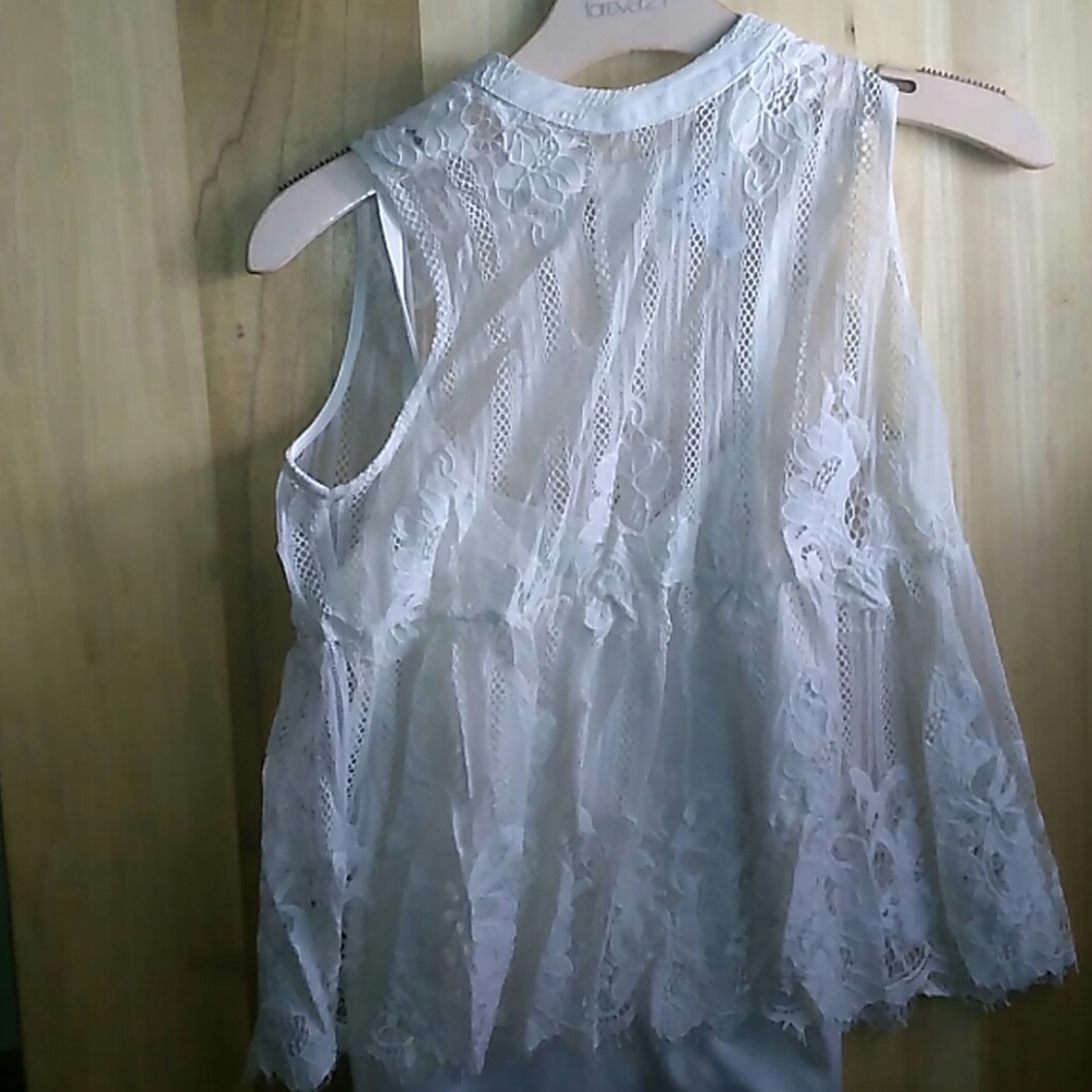 Summer crochet see through blouse
